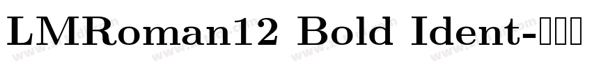 LMRoman12 Bold Ident字体转换